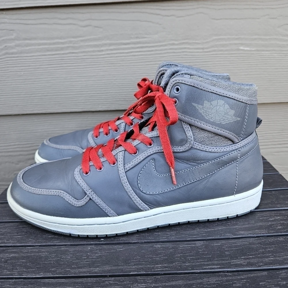 AIR JORDAN AJ1 KO GRAPHITE PREMIUM LEATHER SZ 10.5 DS 100% AUTHENTIC 503539 001